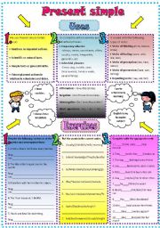 Present Simple- Grammar Guide- 2 pages + Key - I