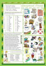 English Worksheet: Compound Nouns(+ Key)