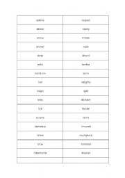 English Worksheet: Synonyms