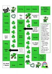 English Worksheet: St. Patricks Day version love/ like/ hate simple present game 