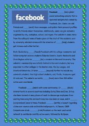 English Worksheet: Facebook history