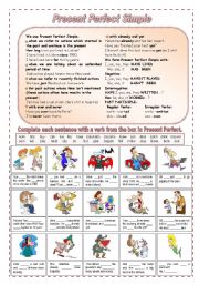 English Worksheet: PRESENT PERFECT SIMPLE