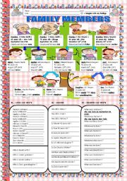 English Worksheet: Family Members