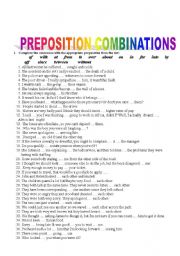 English Worksheet: Prepositions