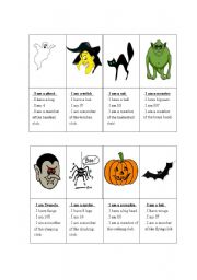 English Worksheet: Halloween guessing game