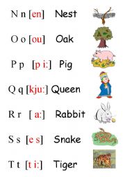 English Worksheet: ALPHABET(part 2)