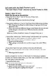 English Worksheet: Working with films: 