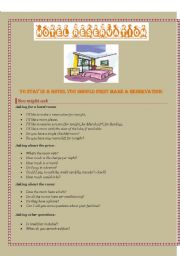 English Worksheet: Hotel Reservation