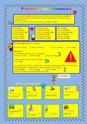 English Worksheet:  present continuous