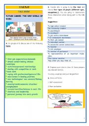 English Worksheet: ROLE PLAY:TALK SHOW-FUTURE CAREER/THE NEW WORLD OF WORK