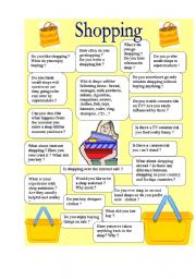 English Worksheet: Shopping - speaking