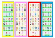 English Worksheet: Bookmarks with The Alphabet and Pronunciation