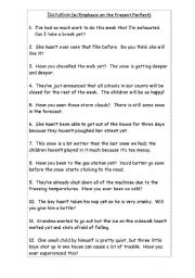 English Worksheet: Present Perfect Practice--Dictation