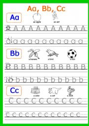 Aa, Bb, Cc  writing. Part 1 (3 pages)