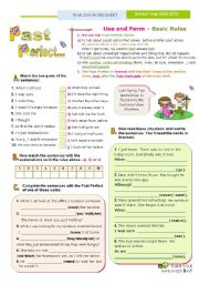 English Worksheet: Verb Tenses - Basic Rules: Use and Form + Practice (2) - The Past Perfect Tense