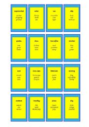 English Worksheet: taboo cards