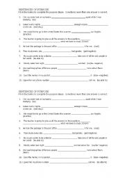 English Worksheet: Purpose Clauses