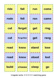 7 pages / speaking game on irregular verbs, asking questions and giving short answers / B&W CARDS INCLUDED - classroom fun activity