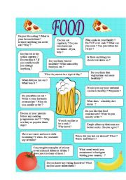 English Worksheet: Food - speaking