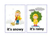 Seasons and Weather Flash Cards ( 8 cards in 4 pages )