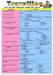 English Worksheet: Travelling (dialogue)