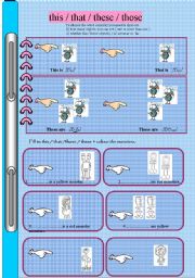 English Worksheet: this / that / these / those