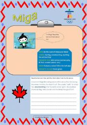 English worksheet: Vancouver: meet Miga
