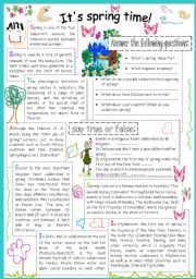 English Worksheet: Its Spring time!