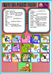 English Worksheet: CONTRAST:SIMPLE PAST / PRESENT PERFECT