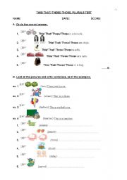 demonstratives and plurals test