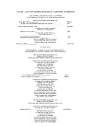 English worksheet: SONG_ UNWRITTEN