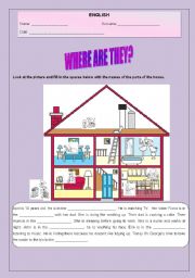 English Worksheet: where are they