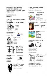 English Worksheet: 6th grade exam