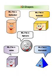 English Worksheet: 3D Shapes