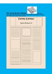 English worksheet: Funny Bones Newspaper Have your students become Reporters Artists and Publishers