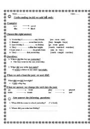 English worksheet: The past simple