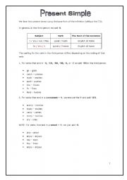 English worksheet: Present Simple