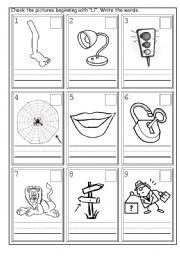 English worksheet: Phonics Ll