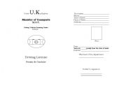 English Worksheet: Driving license