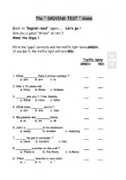 English Worksheet: The 