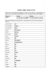 English Worksheet: Phrasal Verbs Activity