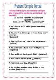 English worksheet: Present Simple...