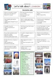 English Worksheet: Lets talk about LONDON