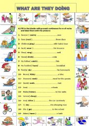 English Worksheet: Present Continuous tense( very useful)