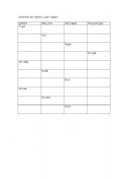 English Worksheet: irregular verbs: exercises