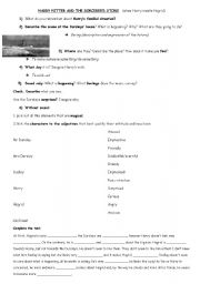 English Worksheet: When Harry meets Hagrid - Harry Potter and the Sorcerers Stone - the movie