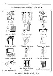 English Worksheet: Classroom Expression