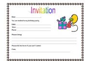 Birthday invitation