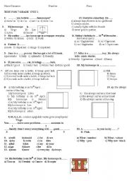 English Worksheet:  physical appearances, pesonalities