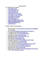 English Worksheet: useful links